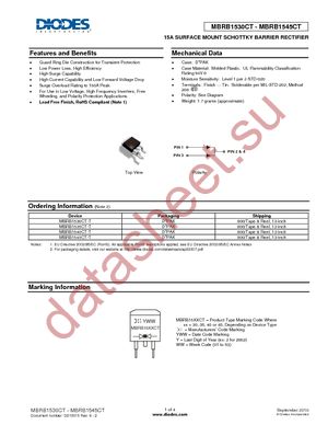 MBRB1530CT-T datasheet  